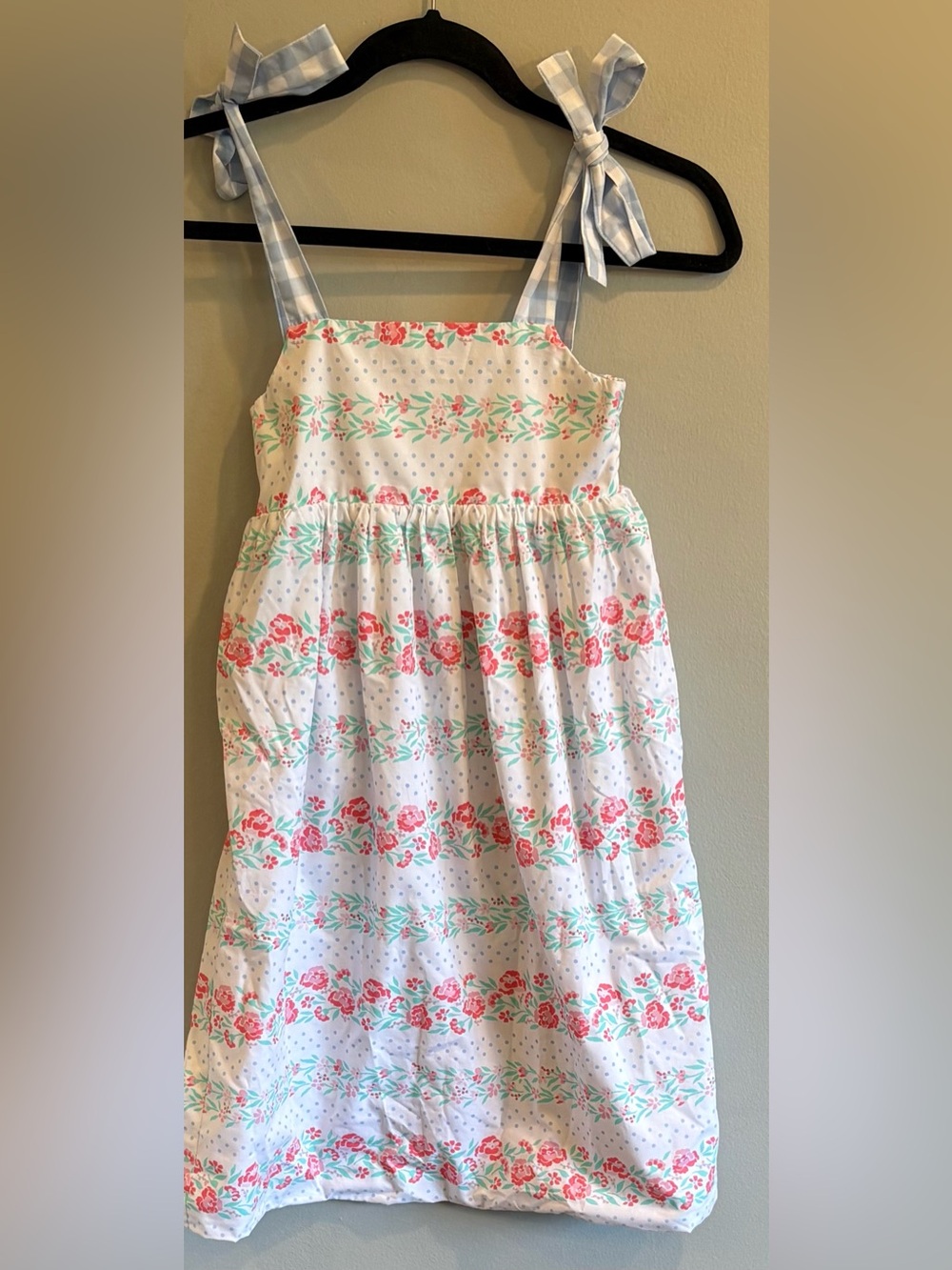 The Beaufort Bonnet Co Print Sundress with tie shoulders Size 7 New without tags